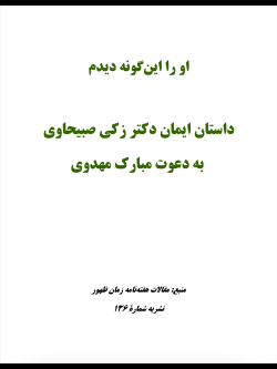 او را این گونه دیدم